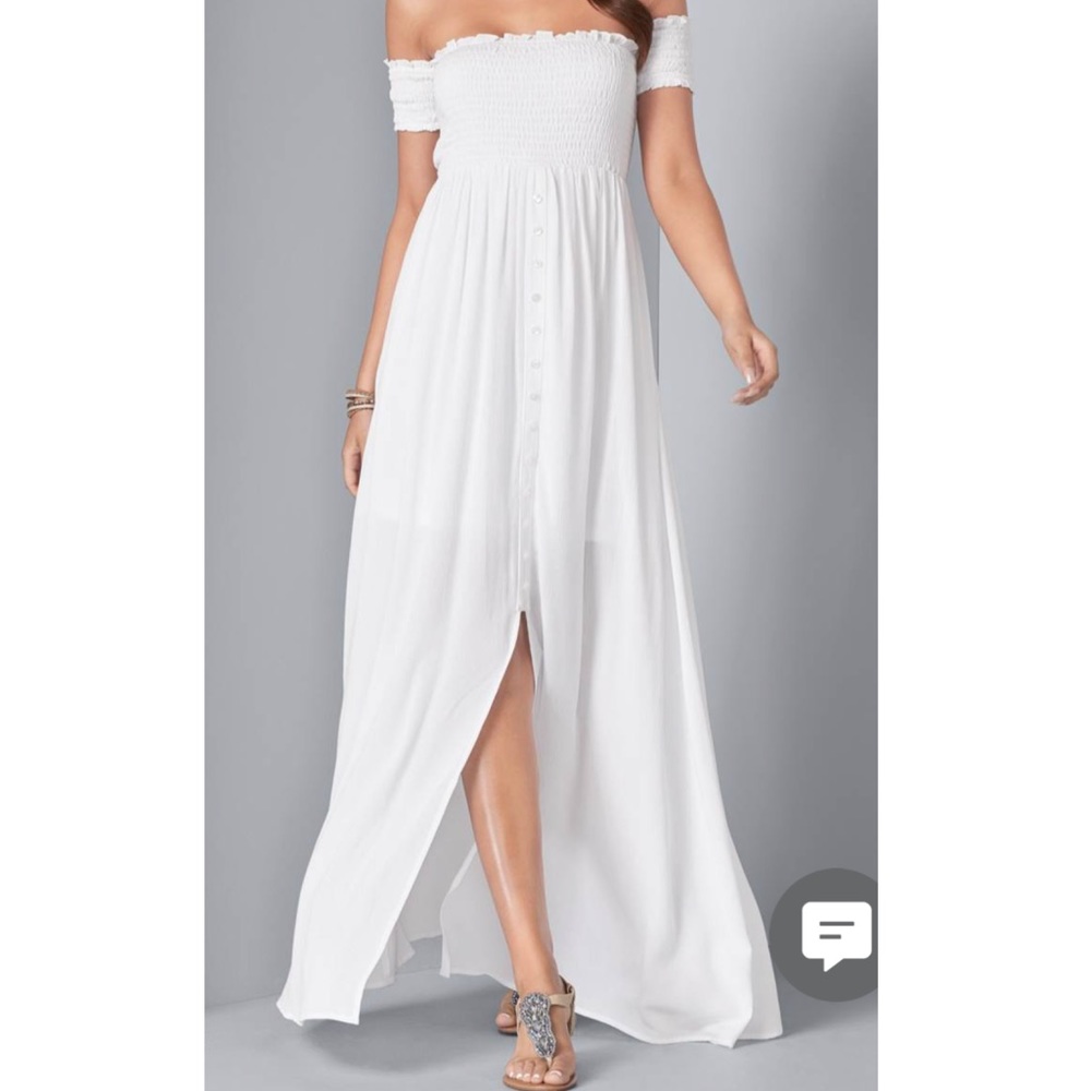 Smocked Detail Maxi Dress